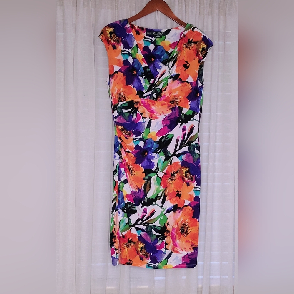 V-Neck Wrap Midi Dress